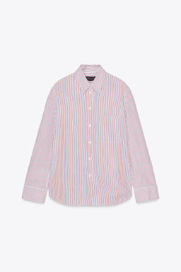 ZW COLLECTION STRIPED POPLIN SHIRT - Zara фото 14