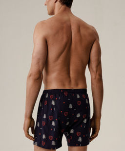 ATLANTIC 2GMB-012 Трусы боксеры 3D Love - набор 2 шт. темно-синий + красный фото 3