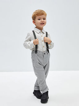 Basic Erkek Bebek Pantolon ve Pantolon Ask?l? 2li Tak?m