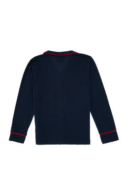 Пижама U.S. Polo Assn детская темно‑синяя из хлопка