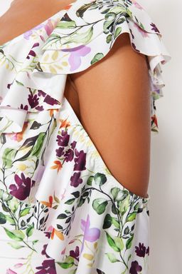 Cicek Desenli Tek Omuz Volanl? Normal Paca Mayo TBESS23MA00027