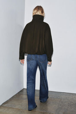 MINIMAL WOOL BOMBER JACKET ZW COLLECTION