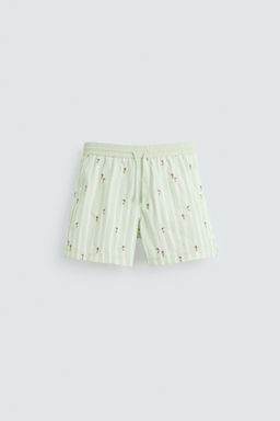 EMBROIDERED MID-LENGTH SWIMMING TRUNKS - Zara фото 6