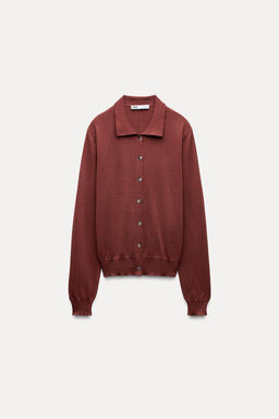 PLAIN KNIT CARDIGAN WITH SILK - Zara фото 5