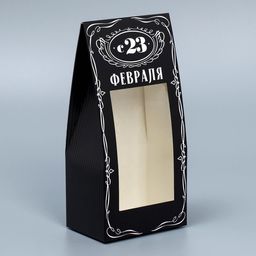 Цена за 5 шт. Коробка складная Крутой мужик, 23 февраля, 9 х 19 х 6 см