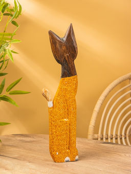Сувенир «Кошка», 60×14×6 см, дерево, коричневый, МИКС