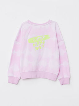 Bisiklet Yaka Bask?l? Uzun Kollu K?z ?ocuk Sweatshirt - Waikiki фото 2