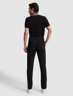 Siyah Slim Fit Pamuk Kar___ml_ Kanvas Pantolon