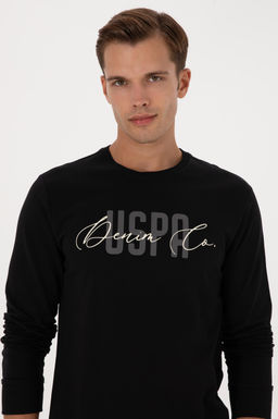 Erkek Siyah Sweatshirt Sepette S_rpriz _ndirim