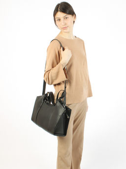 LACCOMA сумка C1070-черный натуральная кожа полиэстер фото 8