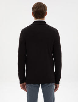 Siyah Slim Fit Fermuarl_ Triko H_rka - Pierre cardin фото 5