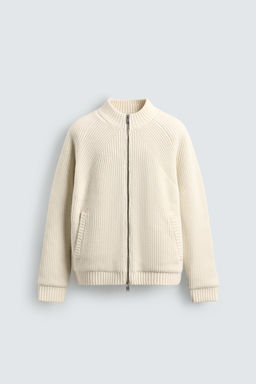 QUILTED KNIT BOMBER JACKET - Zara фото 6