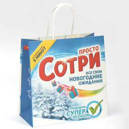 Пакет подарочный Сотри, 22 22 11 см