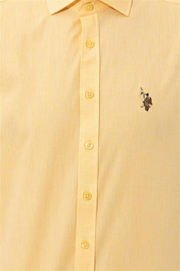 U. S. Polo Assn / Мужская светло-желтая рубашка с длинным рукавом - U.s. polo assn фото 12