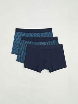 Standart Kal?p Pamuklu Esnek Erkek Boxer 3l?