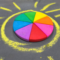 Набор мелков цветных Полесье "Сырок" 8шт., для рисования на асфальте (КВ М8-ССП) фигурные, в пласт. банке