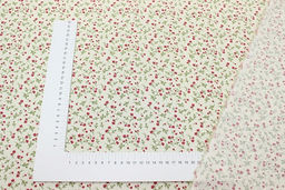 Штапель Ангелия-бордовые цветочки, ш.1.45м, вискоза-100%, 105гр/м.кв - Купава фото 6