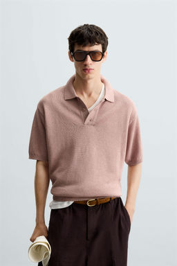 TEXTURED KNIT POLO SHIRT - Zara фото 2