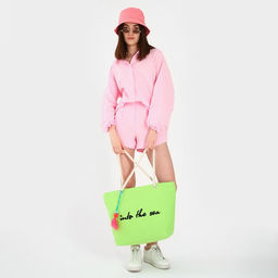 Сумка пляжная Into the sea, 50*34,5*14 см, зелёный цвет - Nazamok фото 12