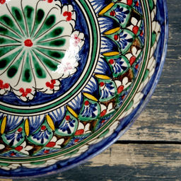 Коса Риштанская Керамика Узоры 15 см, малая, микс - Шафран фото 3