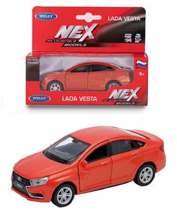 Welly. Машинка 1:38 "LADA Vesta" оранжевый арт.43727W-O
