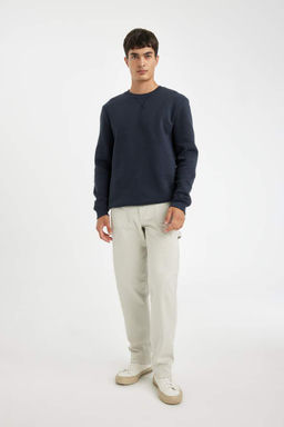 Толстый свитшот обычного кроя с круглым вырезом - Defacto фото 2