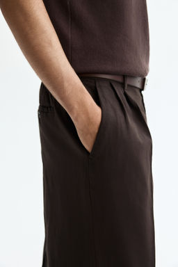 Pantal?n en mezcla de lino Loose Fit - H&m фото 7