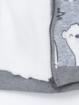 Kap??onlu Bask?l? Erkek Bebek H?rka