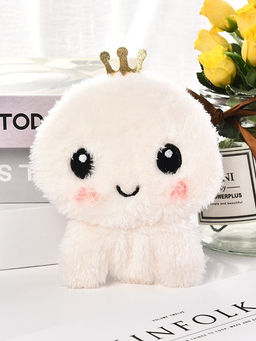 Кошелёк плюшевый "White octopus", white (10*12 см)