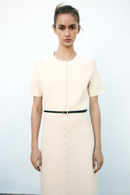 MIDI DRESS WITH BELT - Zara фото 2