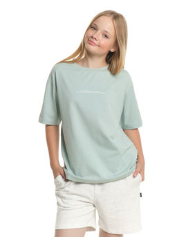 Футболка с принтом 22-7652 серо-голубой | черный - Mini maxi фото 16