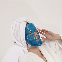 Маска для лица гидрогелевая, охлаждающая/согревающая, 22.5?19.5 см, синяя