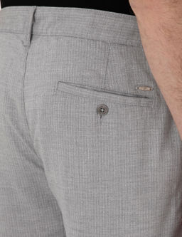 Gri Slim Fit Beli Lastikli _izgili Kanvas Pantolon - Pierre cardin фото 6