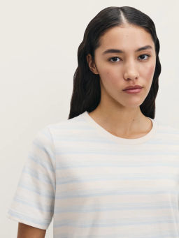 Футболка в полоску из хлопка / Zarina  фото 6