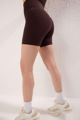 TRENDYOLMILLA K?rm?z? F?rcal? Soft Kumas Ic Bel Cep Detayl? Orme Spor Sort/K?sa Tayt THMSS24TY00020 фото 30