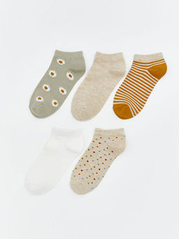 Desenli Kad?n Patik ?orap 5li