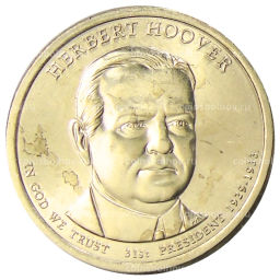 1 доллар 2014 года D США 31-й президент США Герберт Гувер