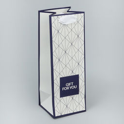 Пакет под бутылку Gift for you, 9 х 25 х 8.9 см - Дарите счастье фото 2