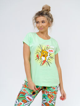 800 Пижама "Взрыв/Салатовый"