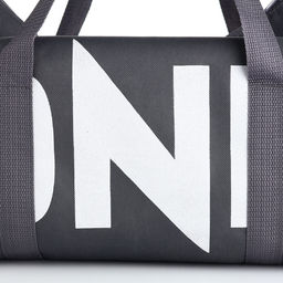 Сумка спортивная на молнии TEXTURA, с подкладкой, длинный ремень, маленький размер, с акцентным принтом, серая