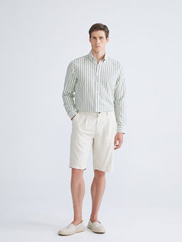 Regular Fit Uzun Kollu ?izgili Erkek G?mlek