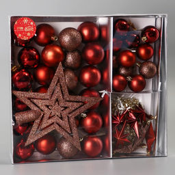 Ёлочные игрушки Андромеда, новогодние, набор 45 шт., грация, МИКС - Зимнее волшебство фото 2