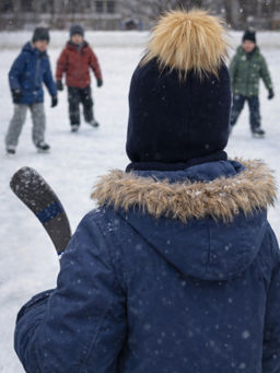 Шлем вязаный темносиний