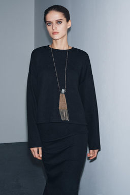 TOP SOFT MANGA LARGA / gris antracita - Zara фото 2