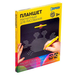 Планшет обучающий «Магнитное рисование», большой, 714 шариков, 10 карточек, чёрный