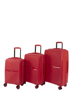 LACCOMA комплект из трех чемоданов ПП6801-Красный PP-пластик полиэстр