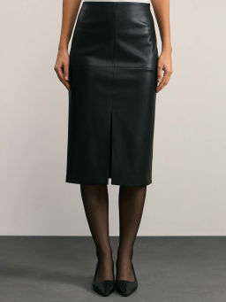 Юбка миди из искусственной кожи / Zarina  фото 3