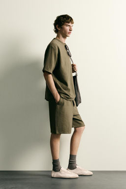 BERMUDA JOGGER ESTRUCTURA / Khaki - Zara фото 4