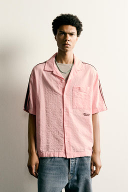CAMISA BANDAS BORDADO CONTRASTE / Rosa - Zara фото 2