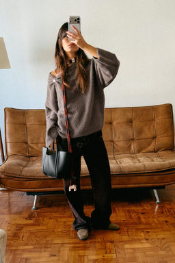 JERSEY PUNTO BROCHE / Marr?n / Topo